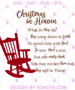 Christmas In Heaven Ornament SVG