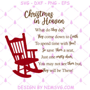 Christmas In Heaven Ornament SVG