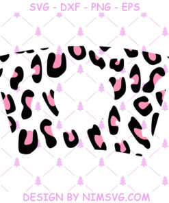 Pink Leopard Svg, Cold Cup Svg files for Cricut