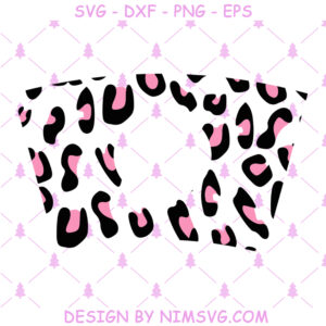 Pink Leopard Svg, Cold Cup Svg files for Cricut
