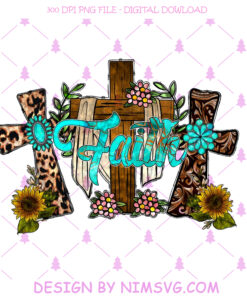 Western Jesus Cross Faith, Sunflowers Png