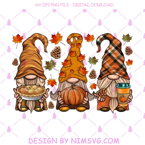 Fall Gnomes Shirt PNG, Gnome Fall Thankful Shirt PNG